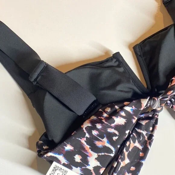 NWT SANCTUARY Animal Print Women's Bikini Top, size Medium - Picture 5 of 8